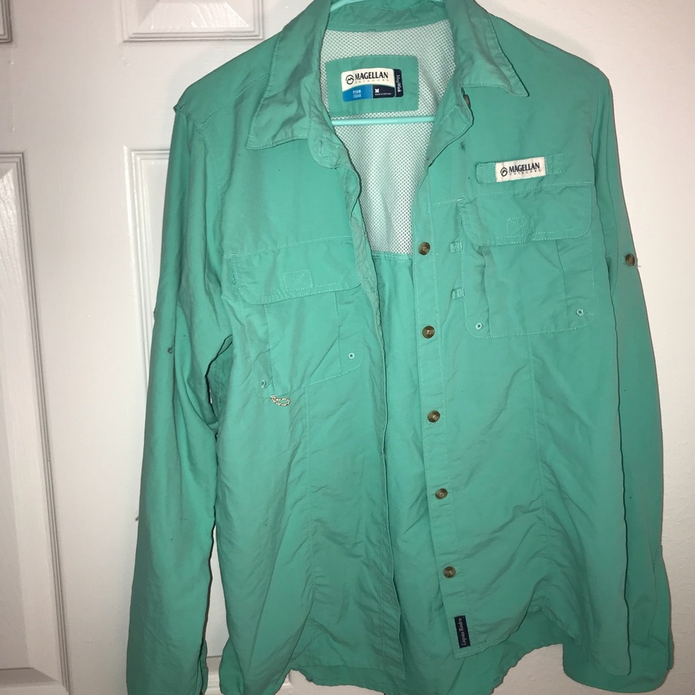Magellan fishing shirt, teal